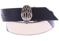 Kurt Geiger Reversible 38 Eagle Belt Blk white