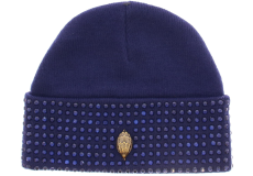 Kurt Geiger Crystal Cuff Beanie Navy