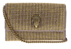 Kurt Geiger Kensington Chain Wallet-beige-fabric